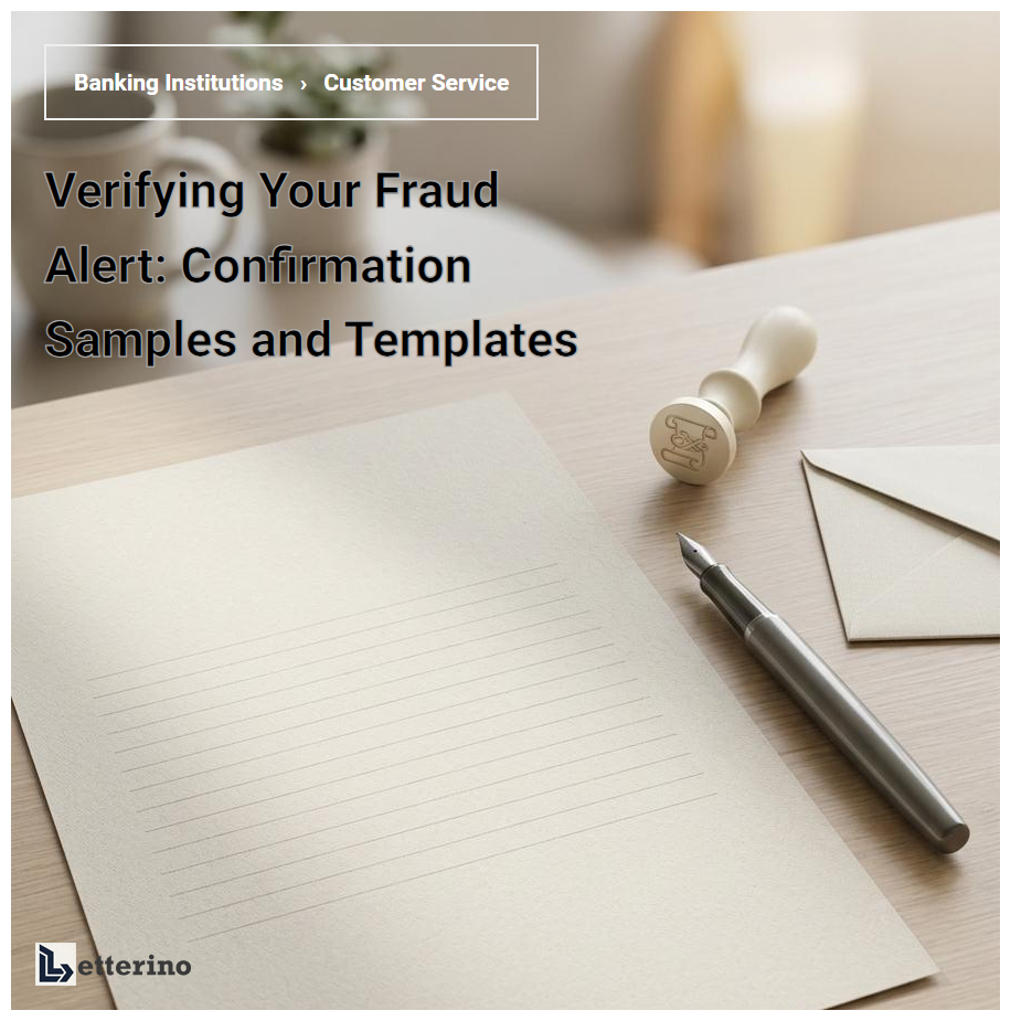 Verifying Your Fraud Alert: Confirmation Samples and Templates