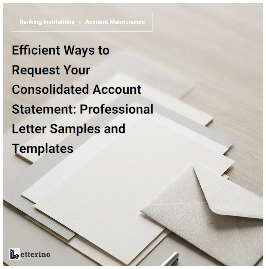 Efficient Ways to Request Your Consolidated Account Statement: Professional Letter Samples and Templates
