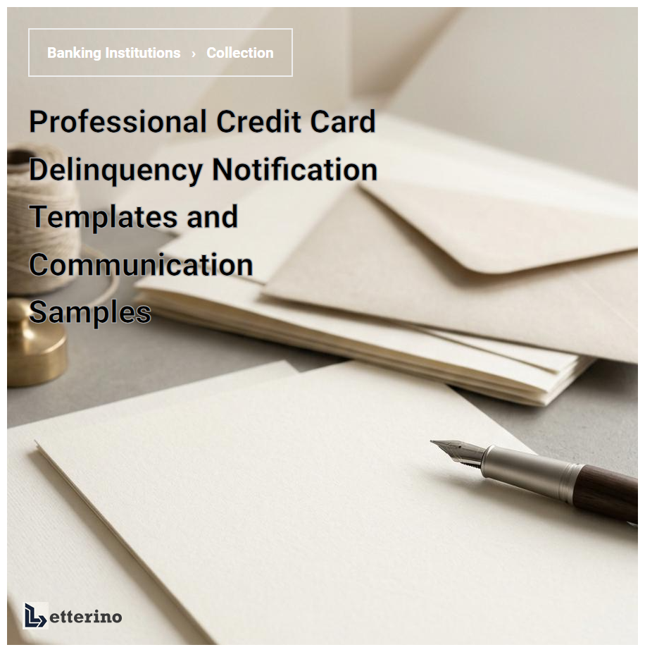 Professional Credit Card Delinquency Notification Templates and Communication Samples