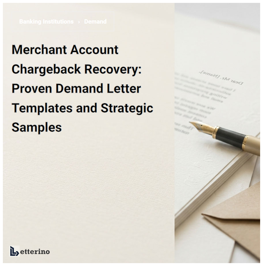 Merchant Account Chargeback Recovery: Proven Demand Letter Templates and Strategic Samples
