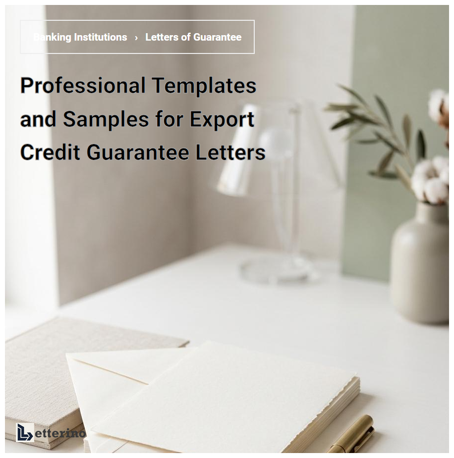 Professional Templates and Samples for Export Credit Guarantee Letters