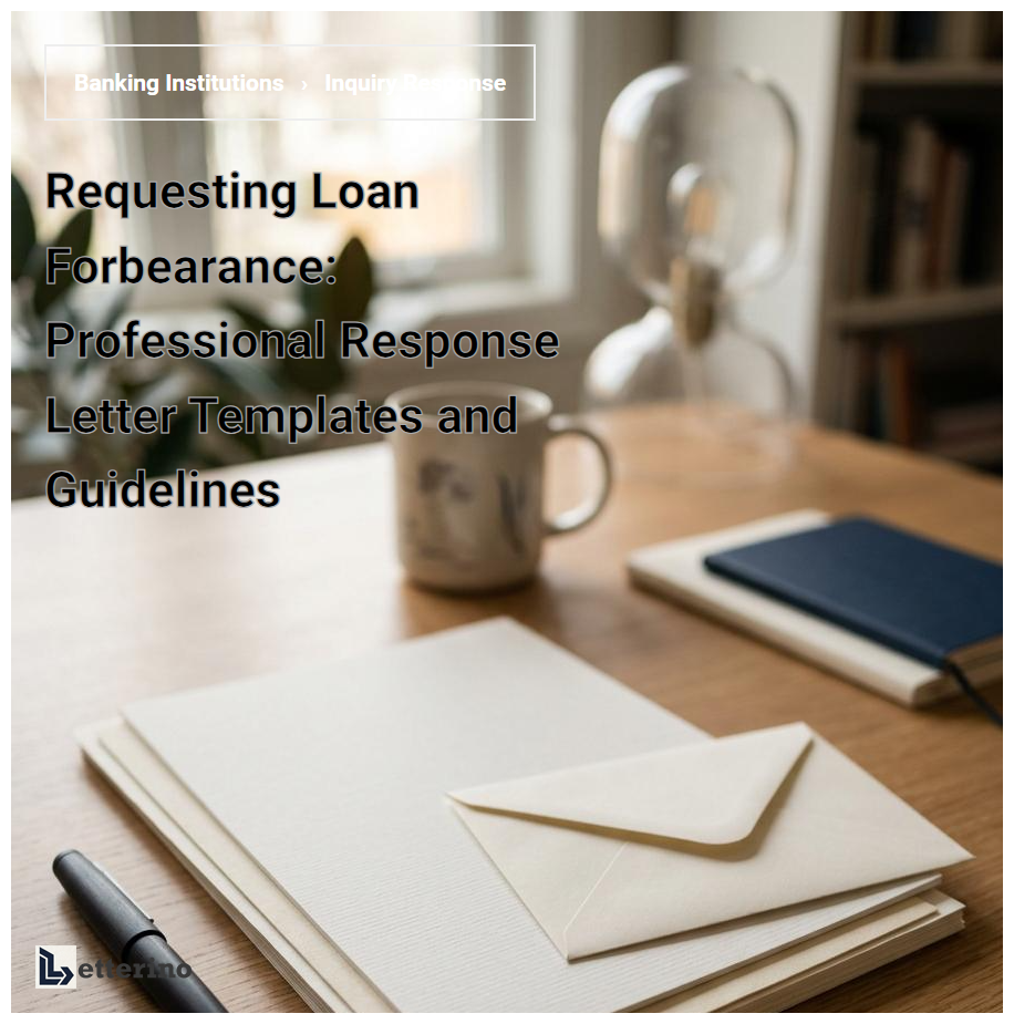 Requesting Loan Forbearance: Professional Response Letter Templates and Guidelines