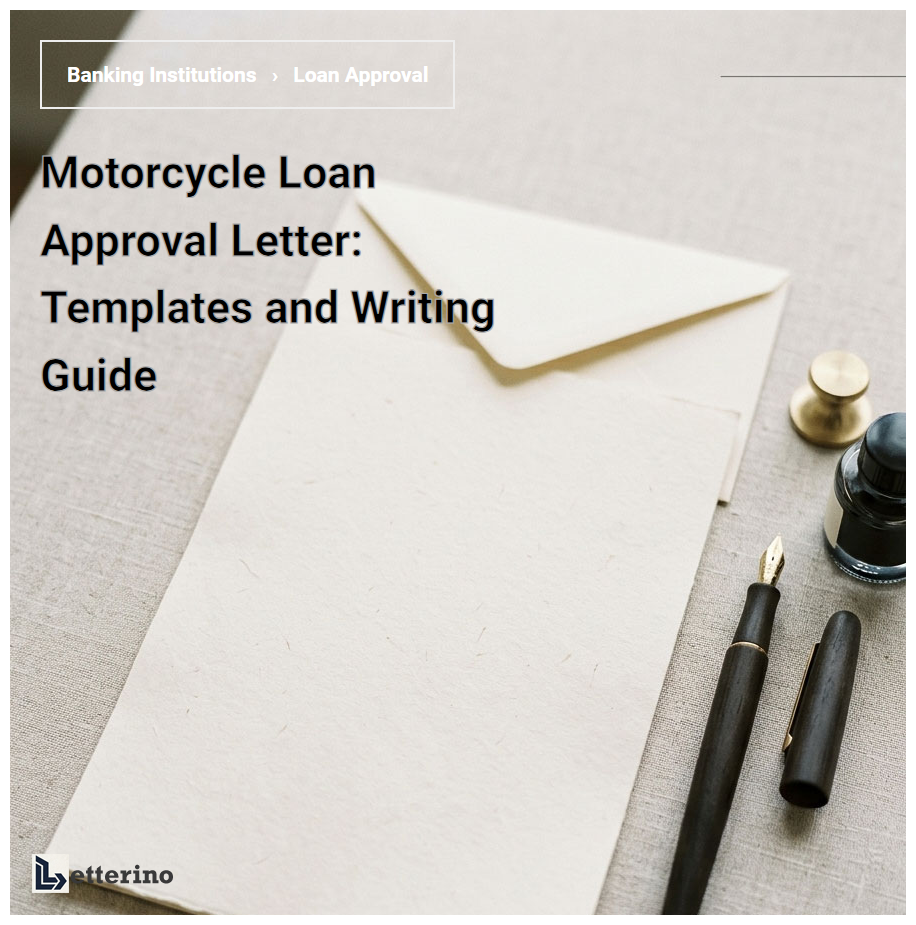 Motorcycle Loan Approval Letter: Templates and Writing Guide