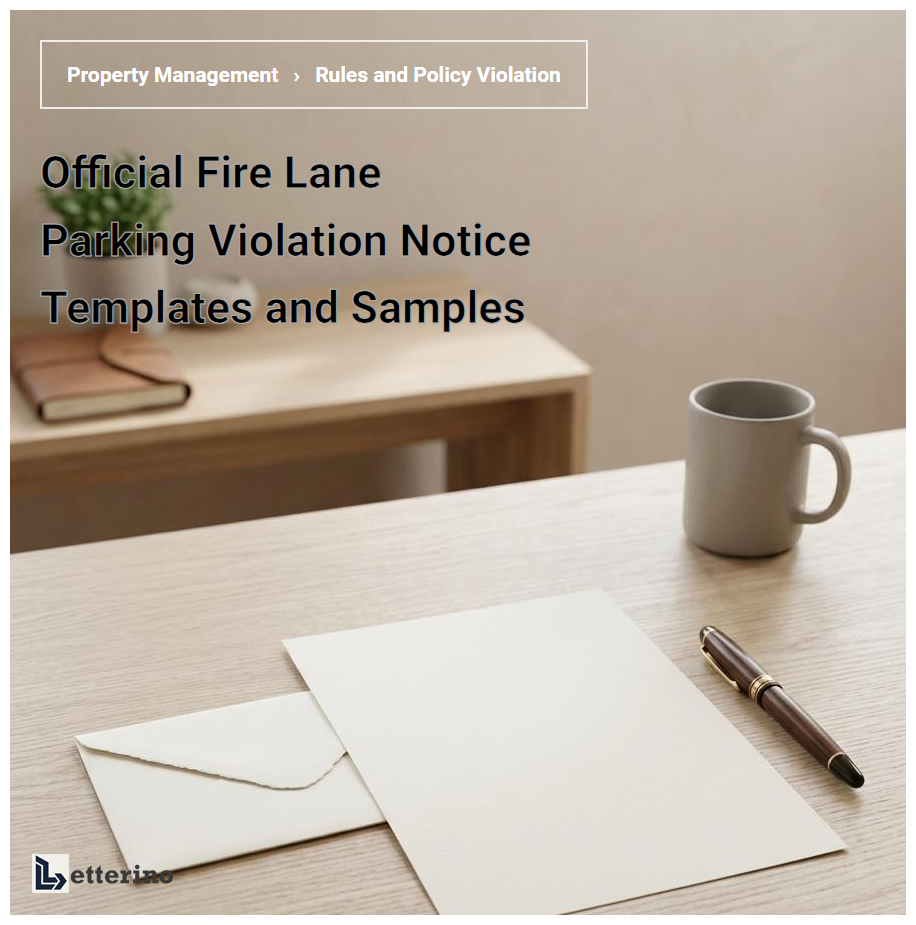 Official Fire Lane Parking Violation Notice Templates and Samples