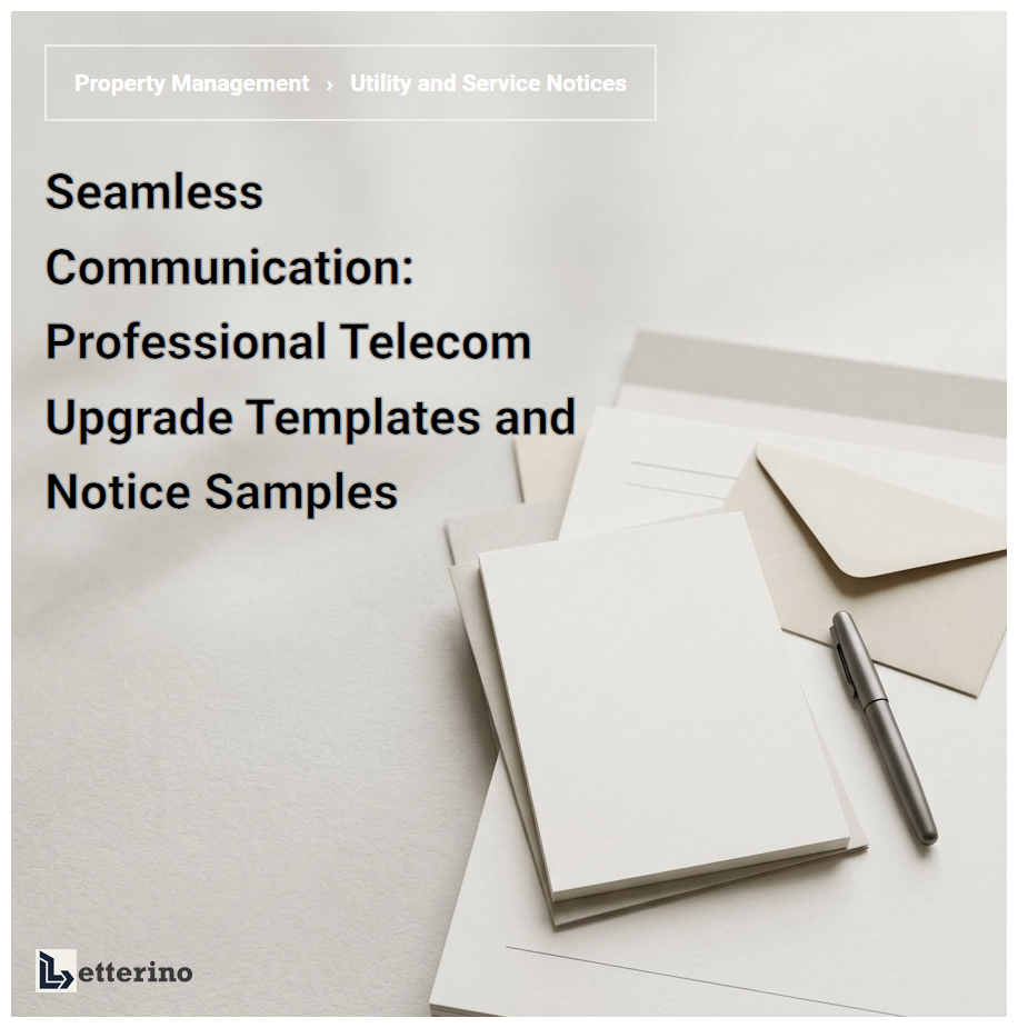 Seamless Communication: Professional Telecom Upgrade Templates and Notice Samples