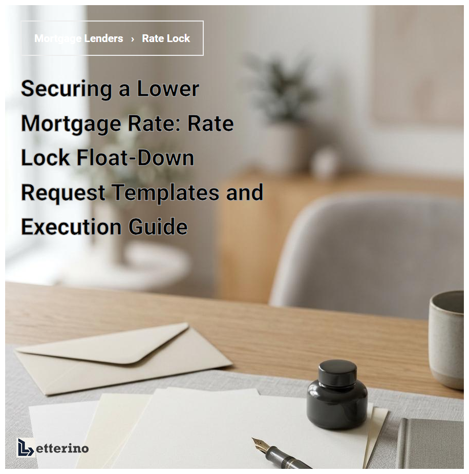 Securing a Lower Mortgage Rate: Rate Lock Float-Down Request Templates and Execution Guide
