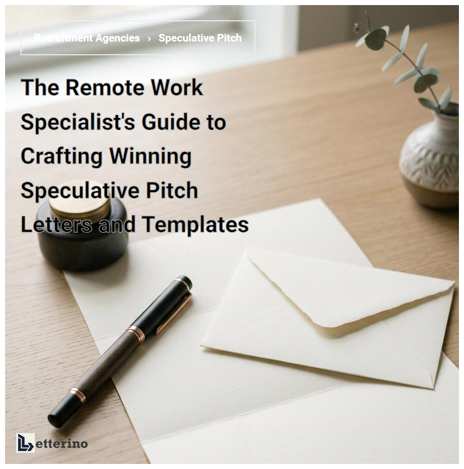 The Remote Work Specialist's Guide to Crafting Winning Speculative Pitch Letters and Templates