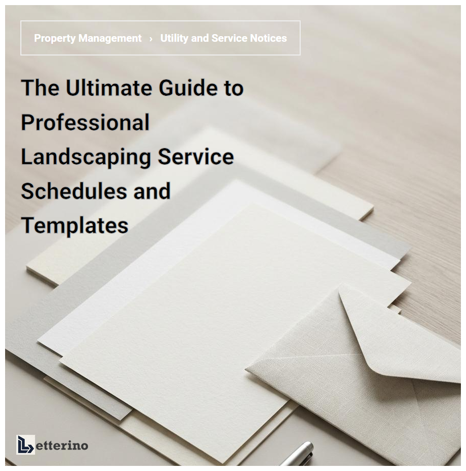 The Ultimate Guide to Professional Landscaping Service Schedules and Templates