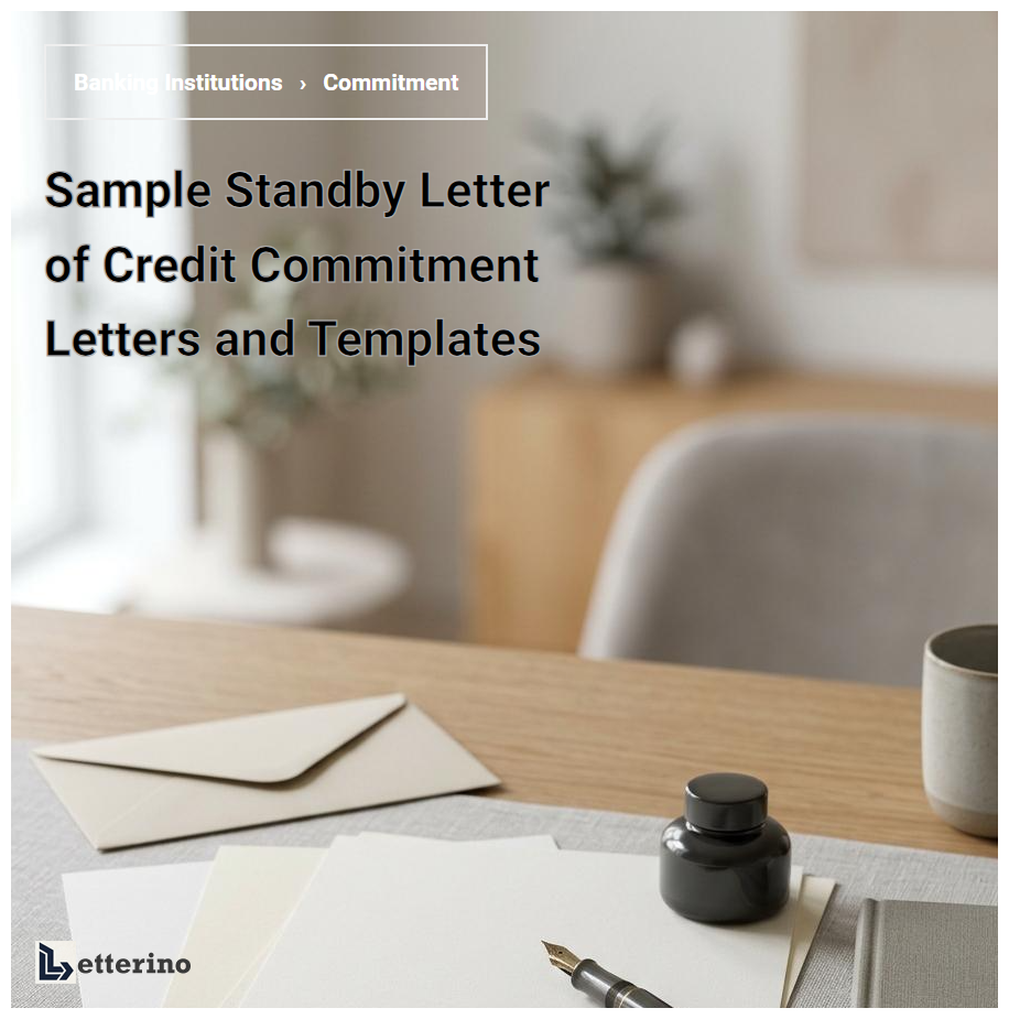 Sample Standby Letter of Credit Commitment Letters and Templates