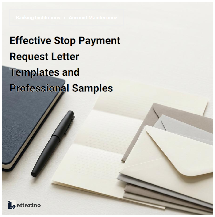 Effective Stop Payment Request Letter Templates and Professional Samples