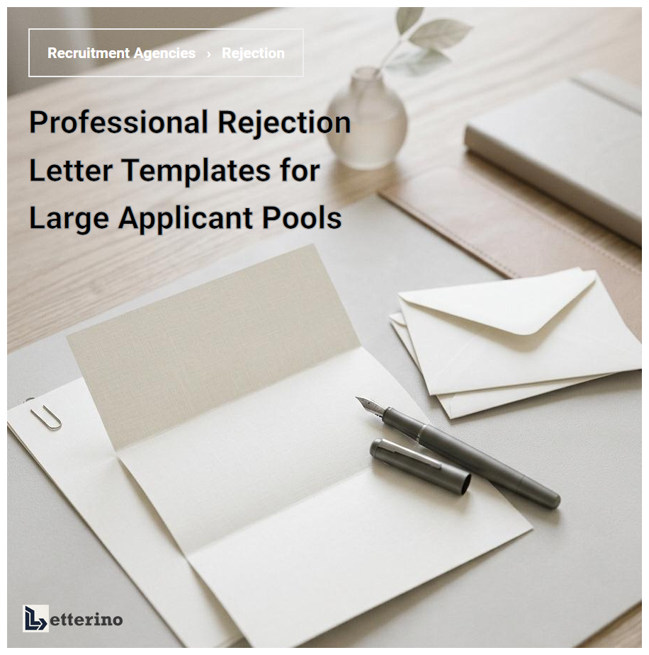 Professional Rejection Letter Templates for Large Applicant Pools