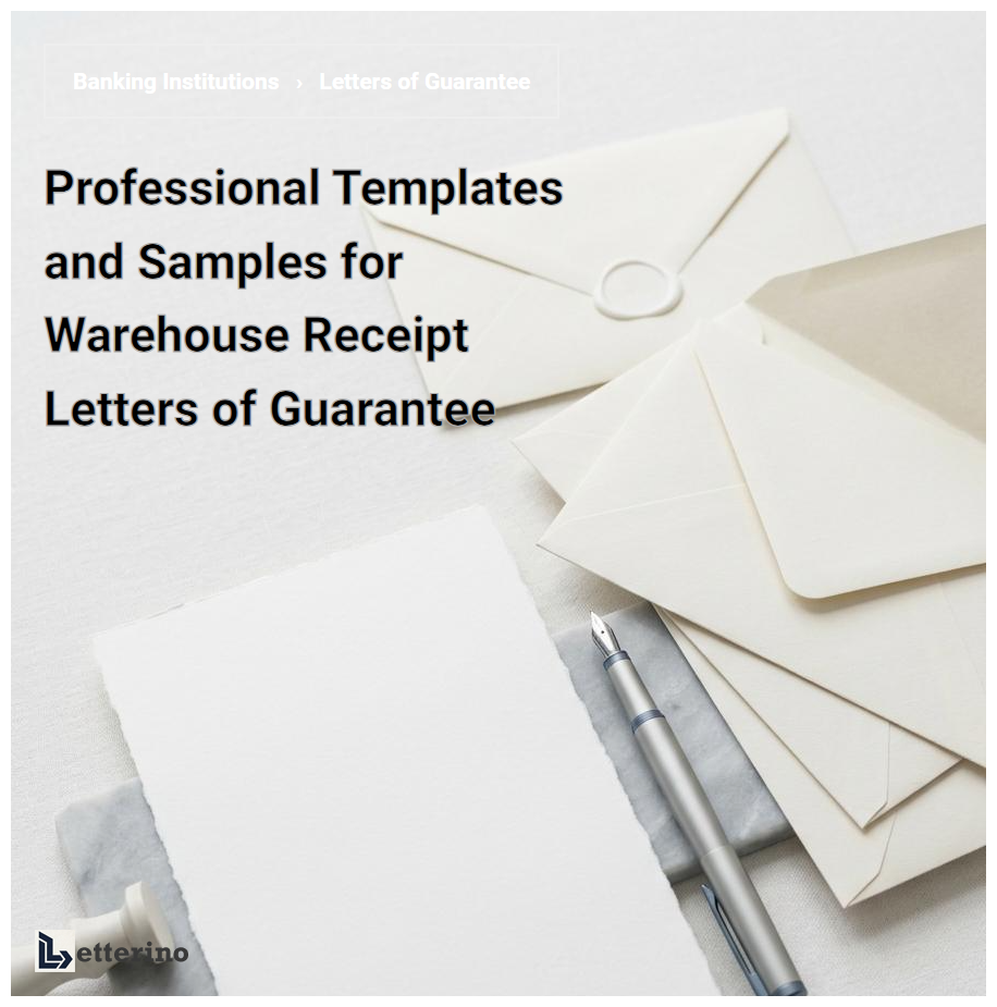 Professional Templates and Samples for Warehouse Receipt Letters of Guarantee