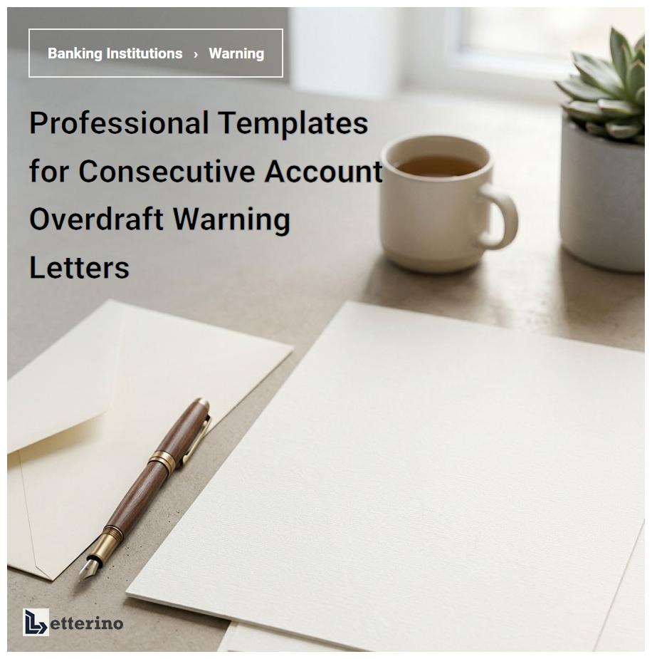 Professional Templates for Consecutive Account Overdraft Warning Letters