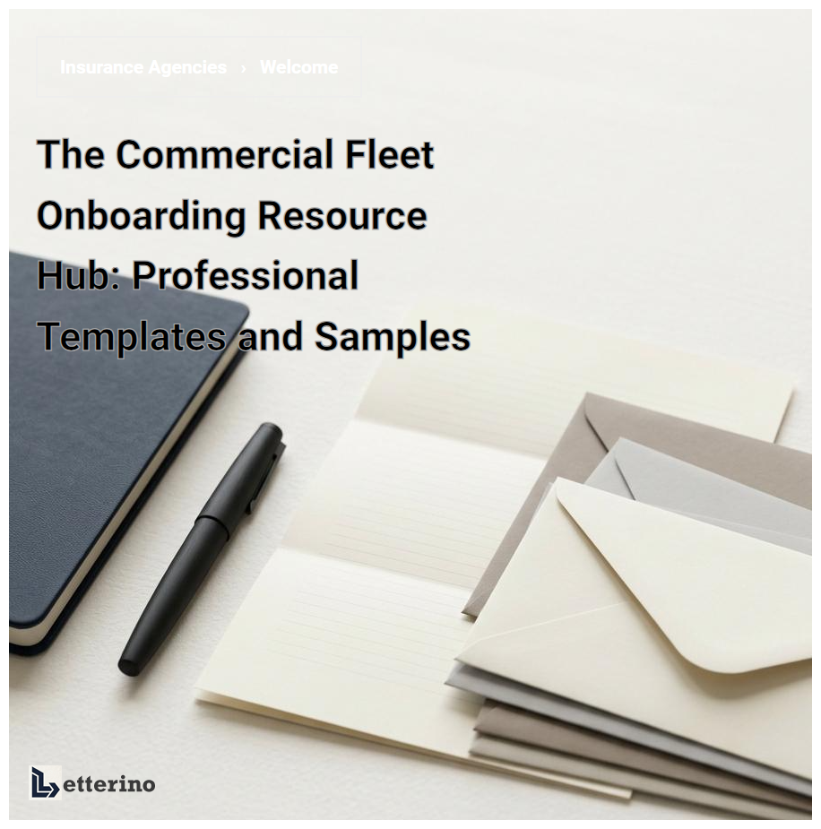 The Commercial Fleet Onboarding Resource Hub: Professional Templates and Samples