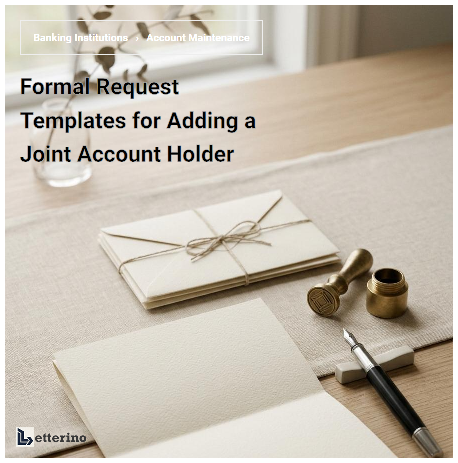 Formal Request Templates for Adding a Joint Account Holder