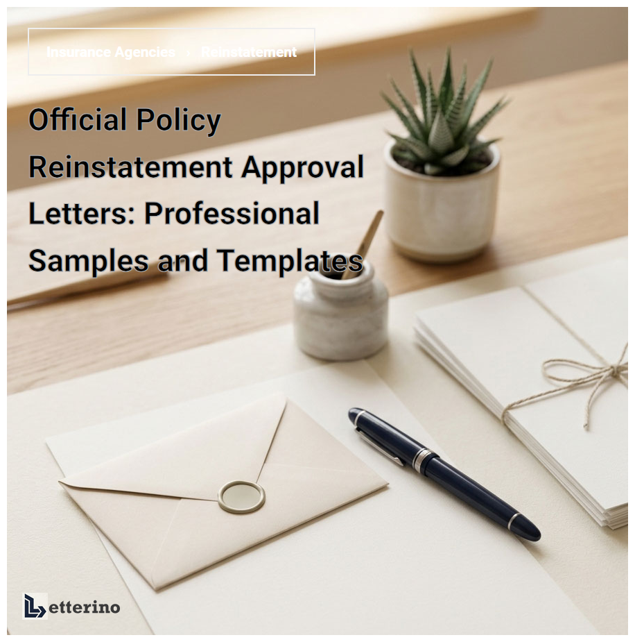 Official Policy Reinstatement Approval Letters: Professional Samples and Templates