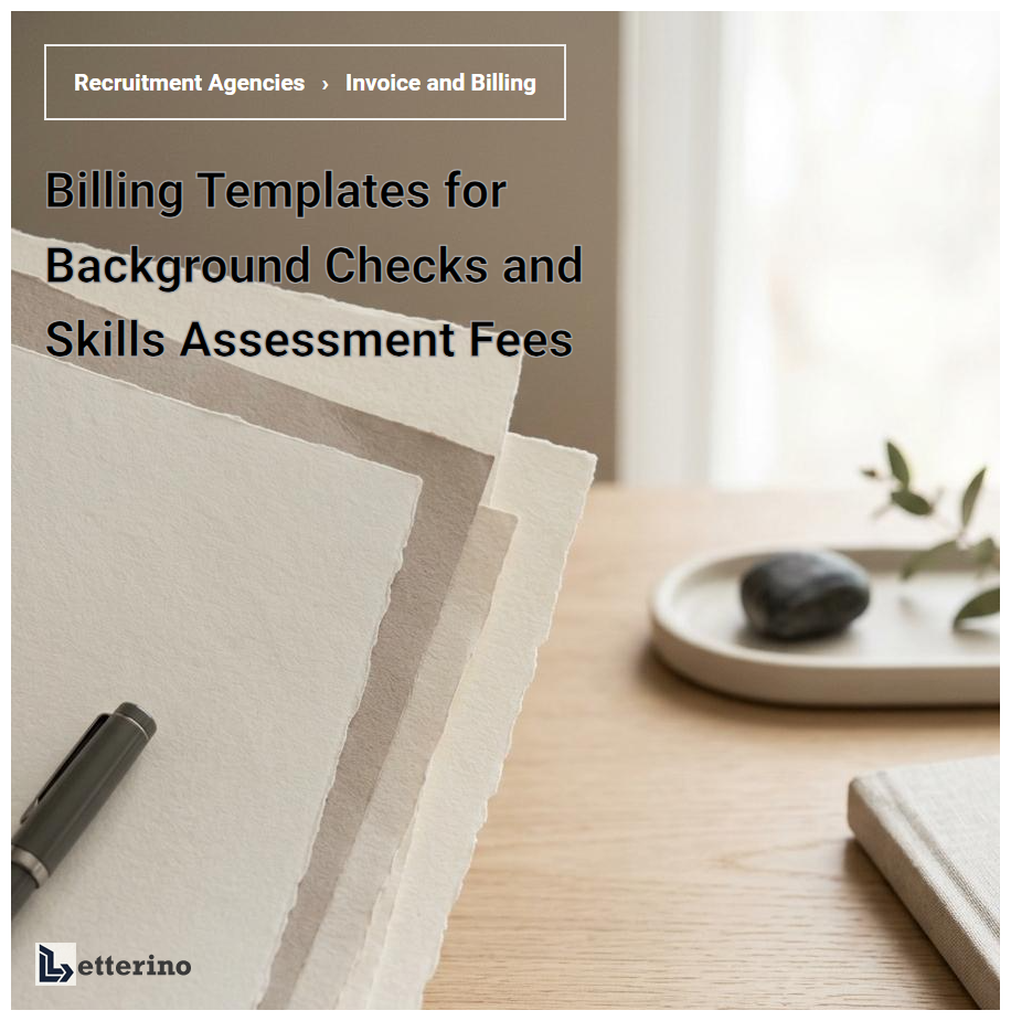 Billing Templates for Background Checks and Skills Assessment Fees
