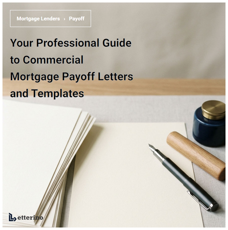 Your Professional Guide to Commercial Mortgage Payoff Letters and Templates