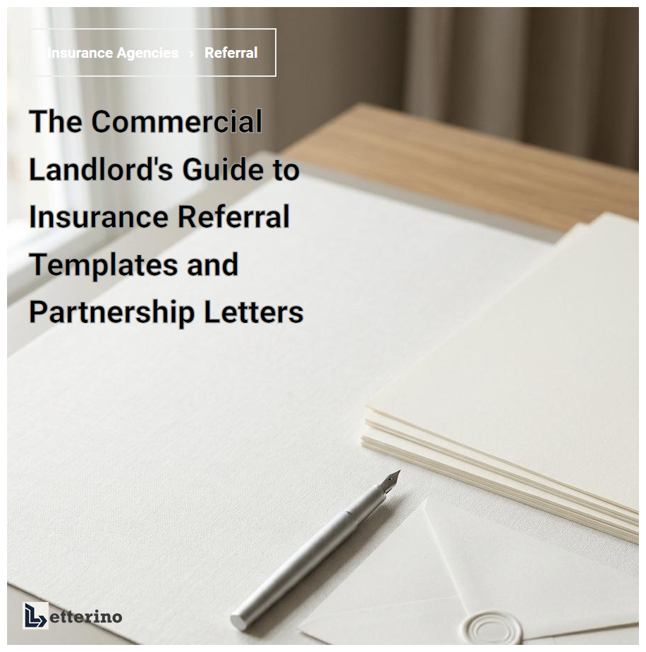 The Commercial Landlord's Guide to Insurance Referral Templates and Partnership Letters
