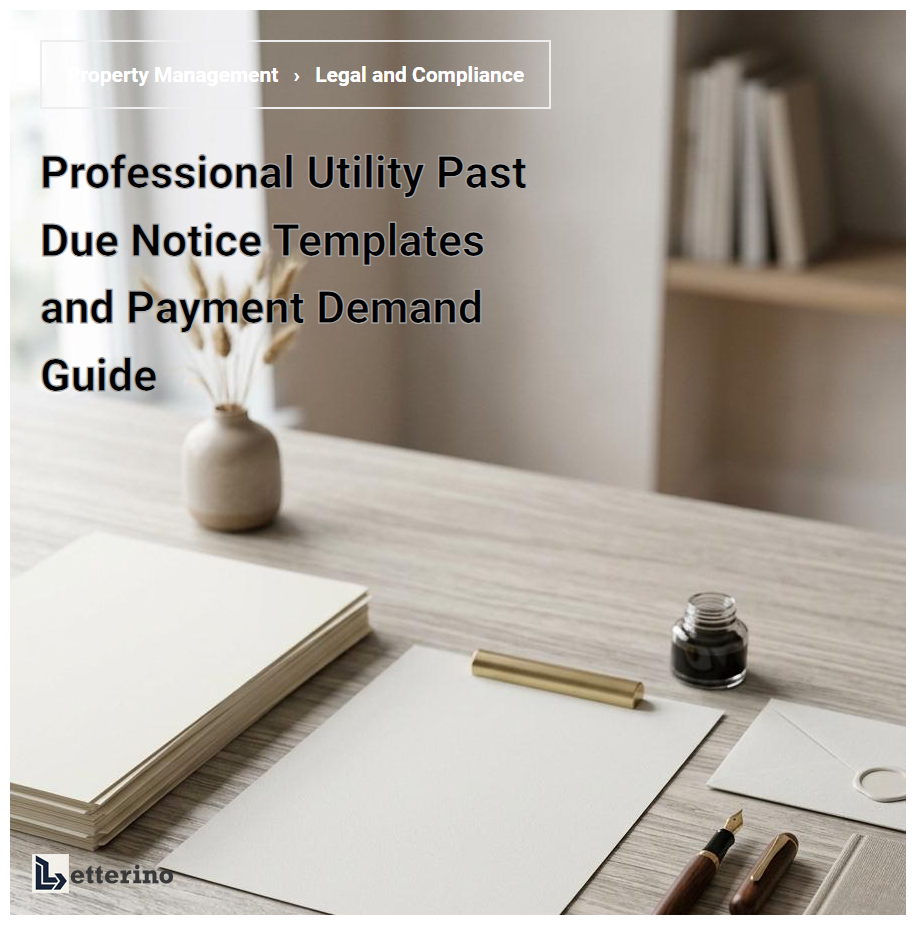 Professional Utility Past Due Notice Templates and Payment Demand Guide