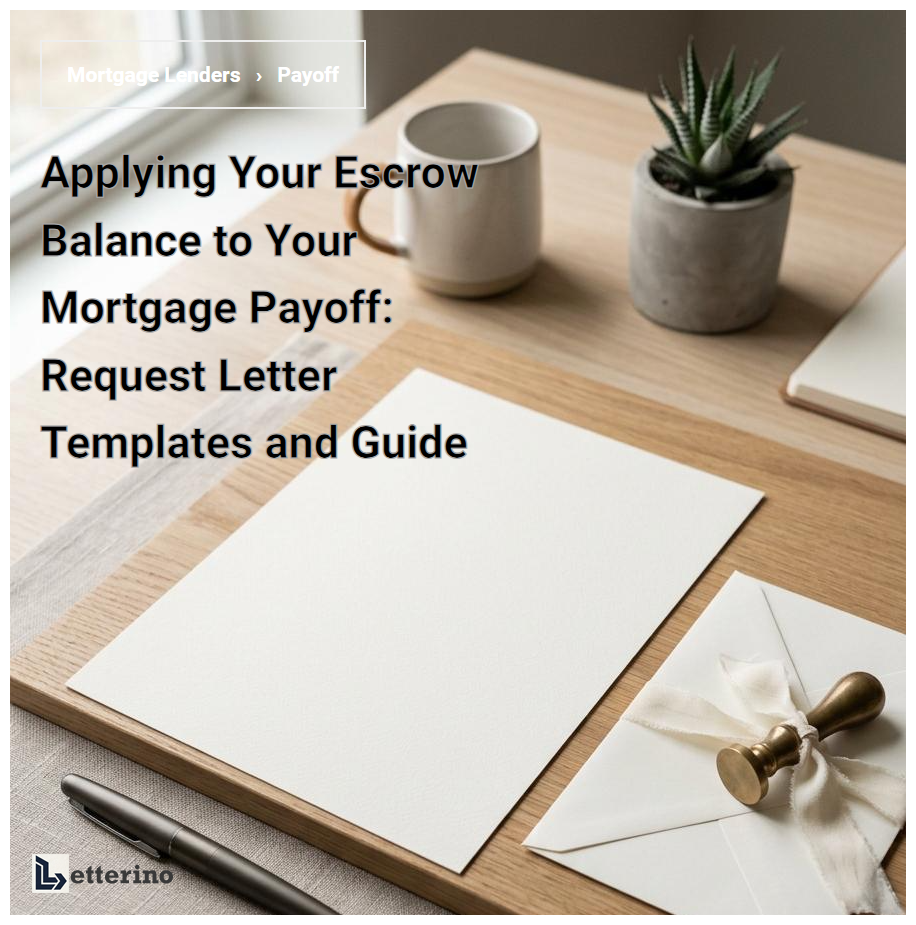 Applying Your Escrow Balance to Your Mortgage Payoff: Request Letter Templates and Guide