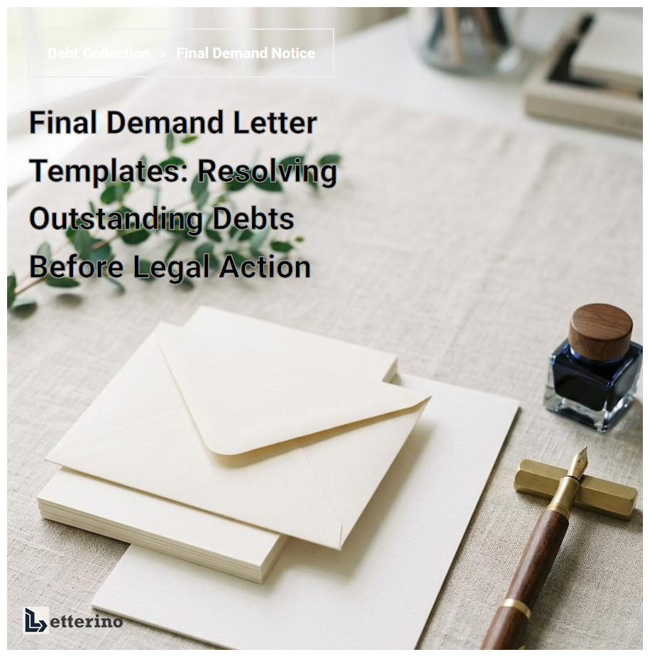 Final Demand Letter Templates: Resolving Outstanding Debts Before Legal Action
