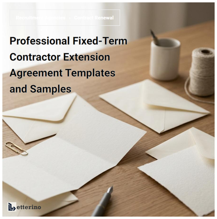 Professional Fixed-Term Contractor Extension Agreement Templates and Samples