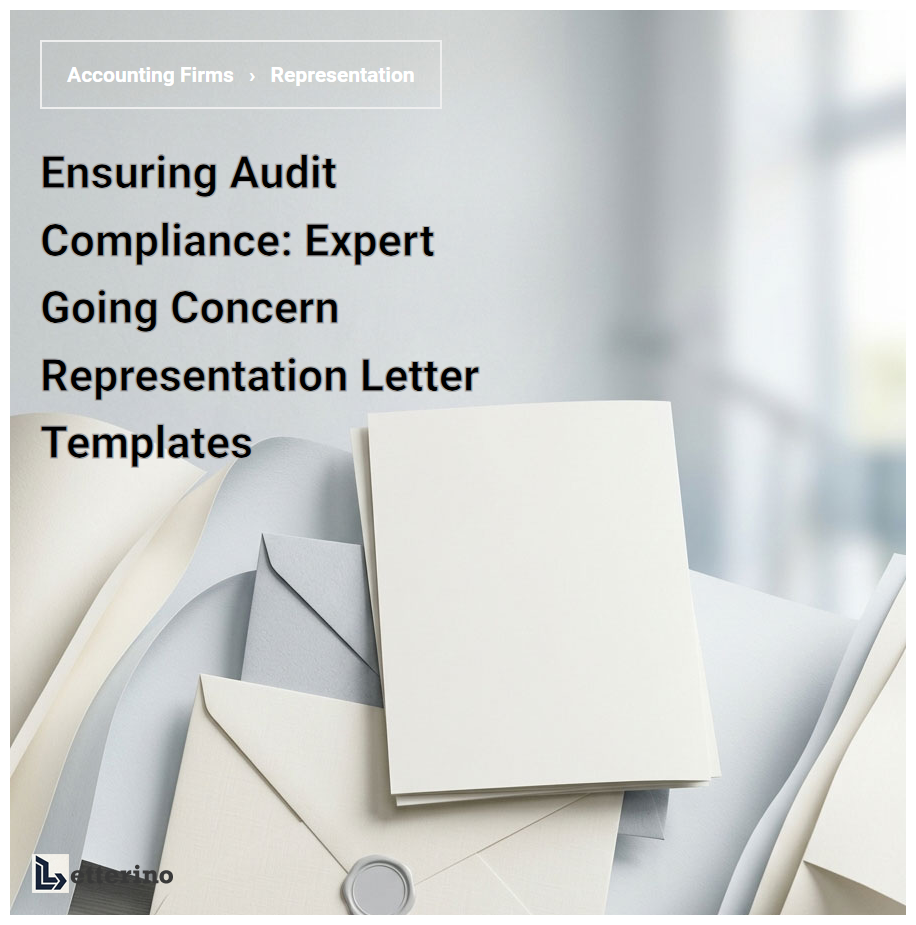 Ensuring Audit Compliance: Expert Going Concern Representation Letter Templates