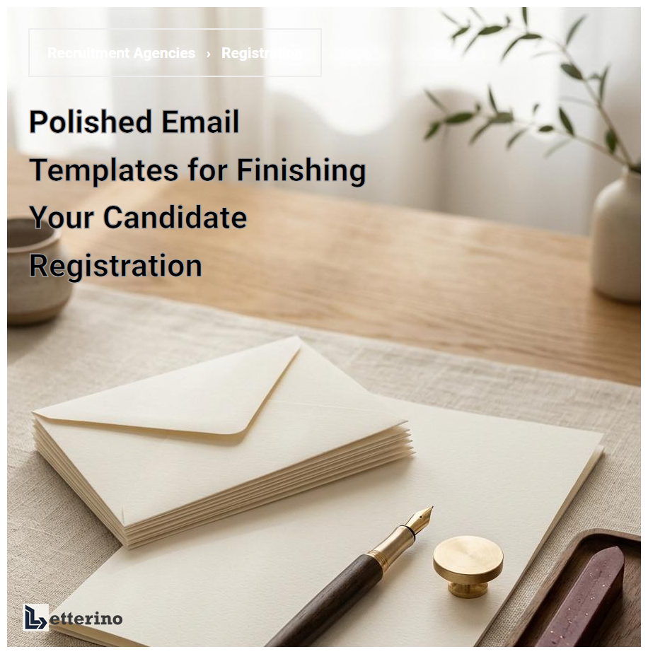 Polished Email Templates for Finishing Your Candidate Registration