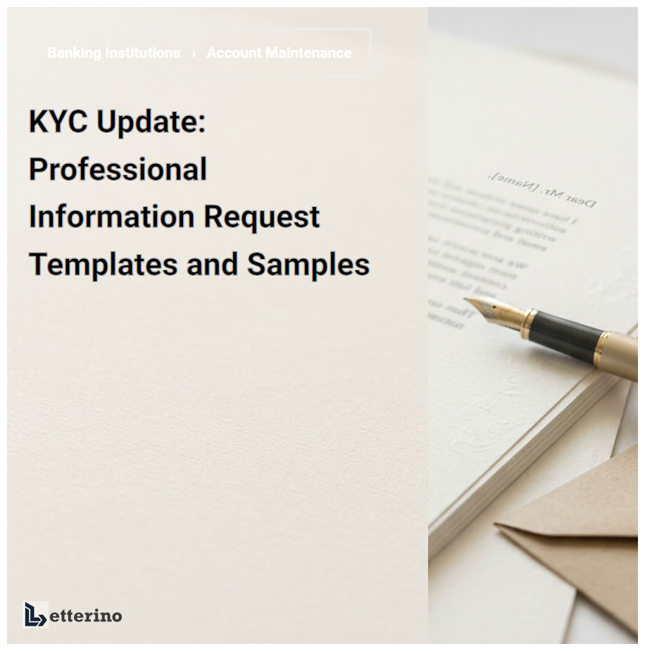 KYC Update: Professional Information Request Templates and Samples
