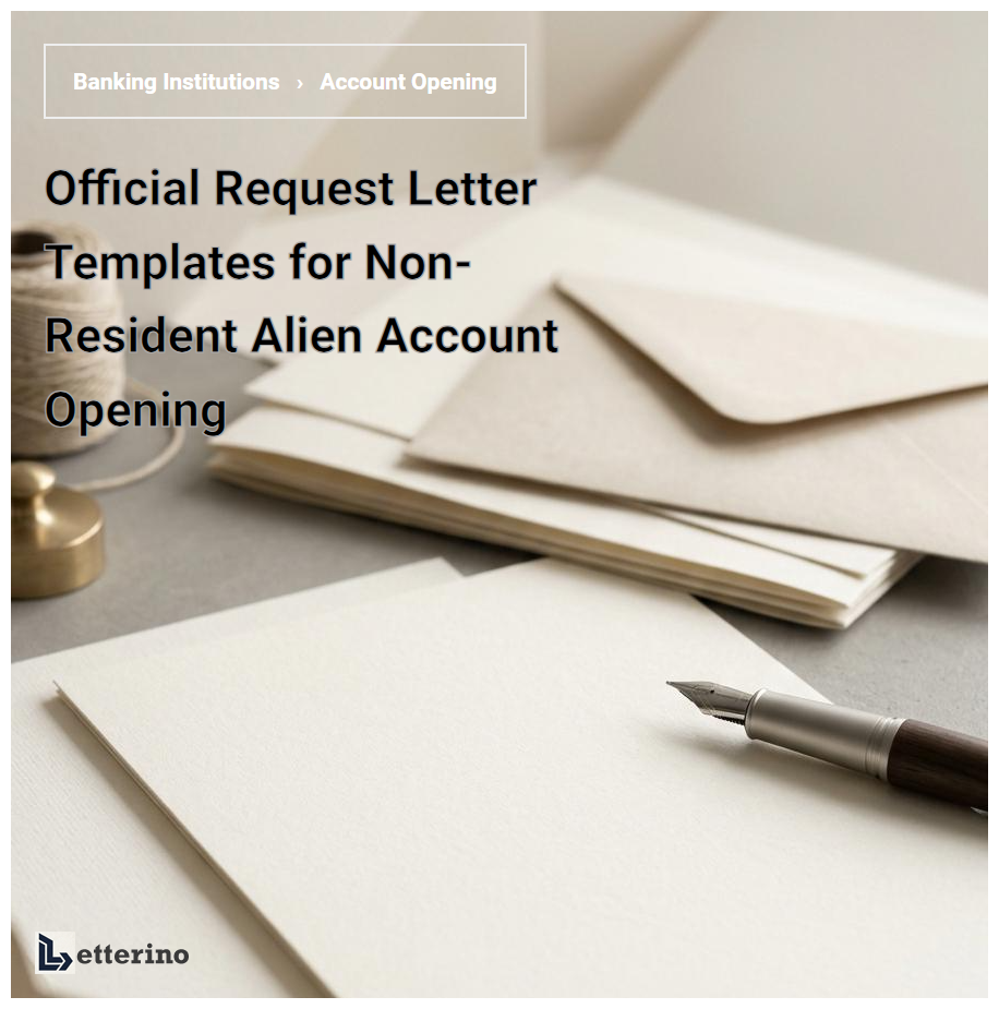 Official Request Letter Templates for Non-Resident Alien Account Opening