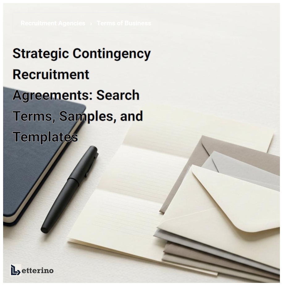 Strategic Contingency Recruitment Agreements: Search Terms, Samples, and Templates