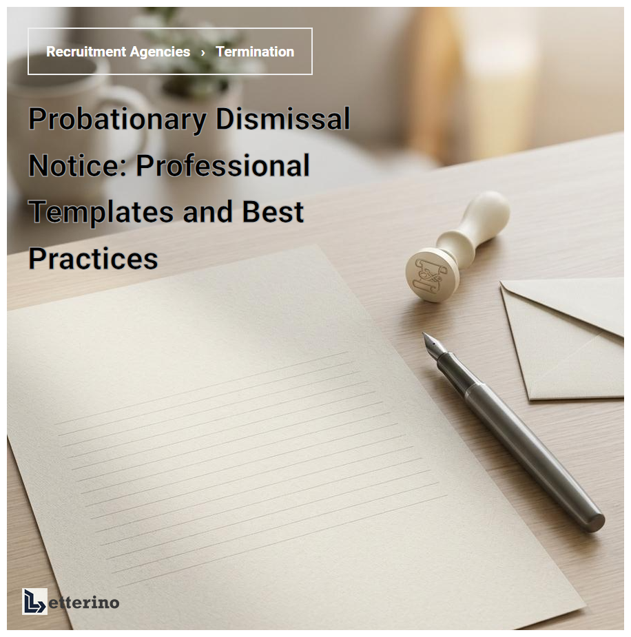 Probationary Dismissal Notice: Professional Templates and Best Practices