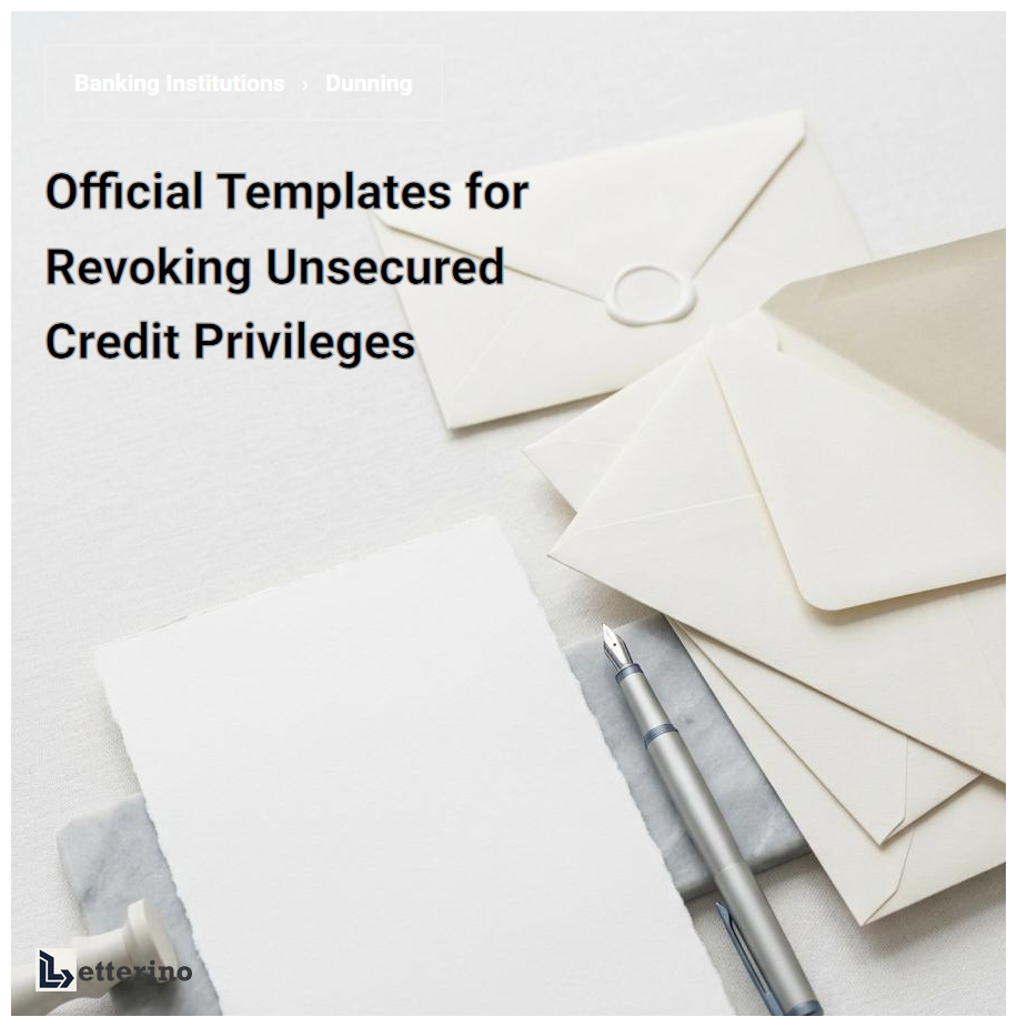 Official Templates for Revoking Unsecured Credit Privileges
