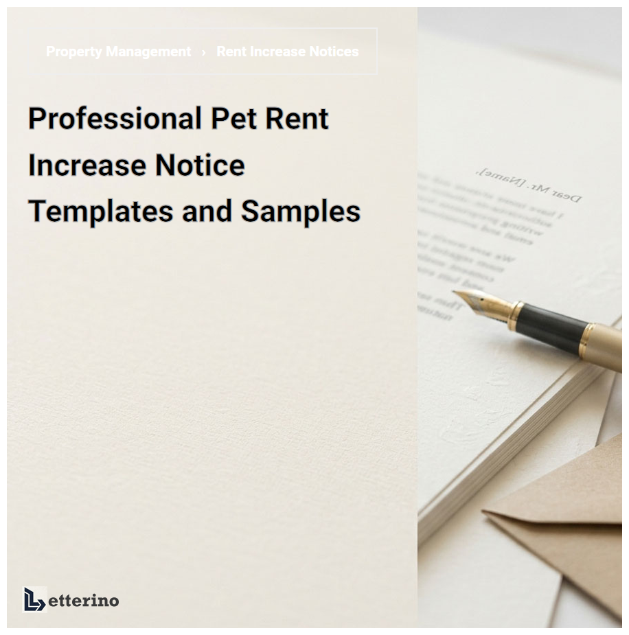 Professional Pet Rent Increase Notice Templates and Samples