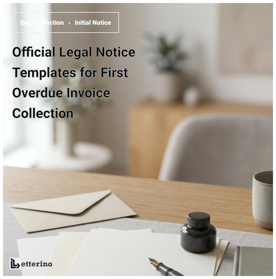 Official Legal Notice Templates for First Overdue Invoice Collection