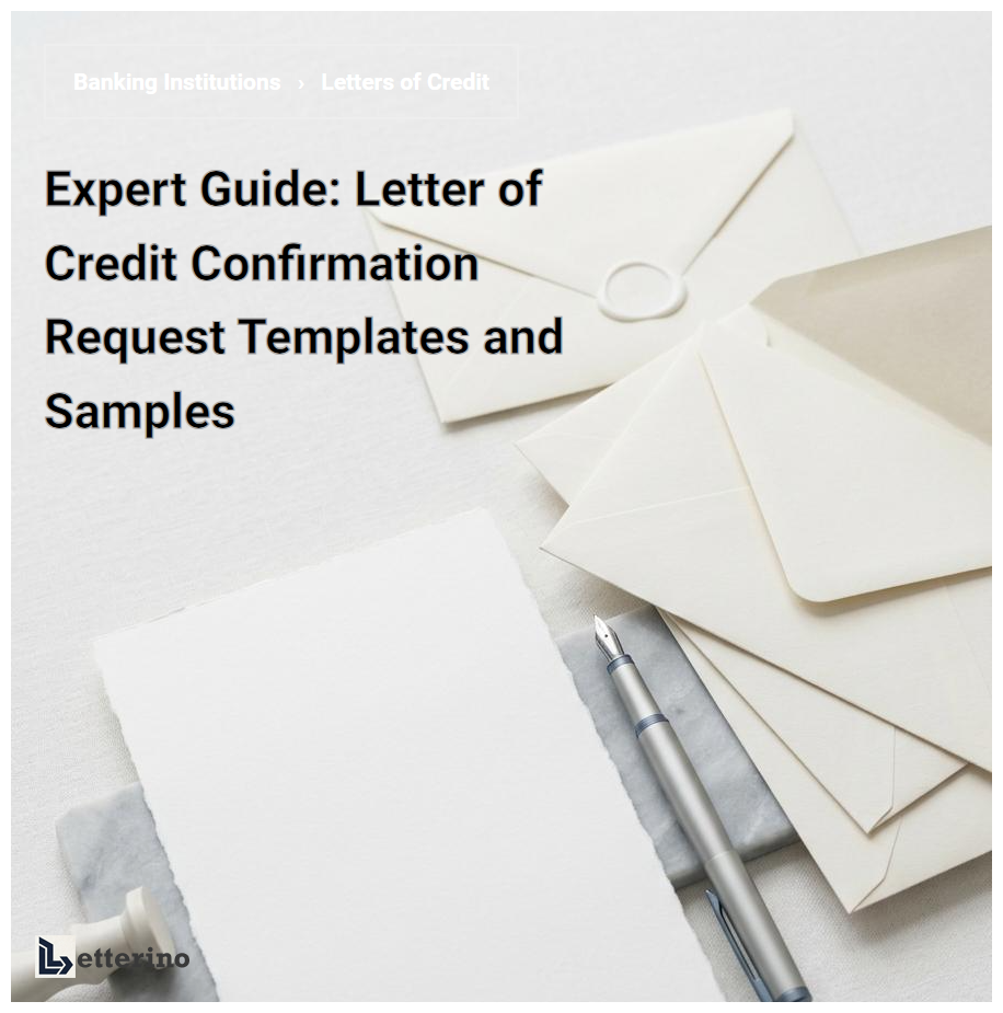 Expert Guide: Letter of Credit Confirmation Request Templates and Samples