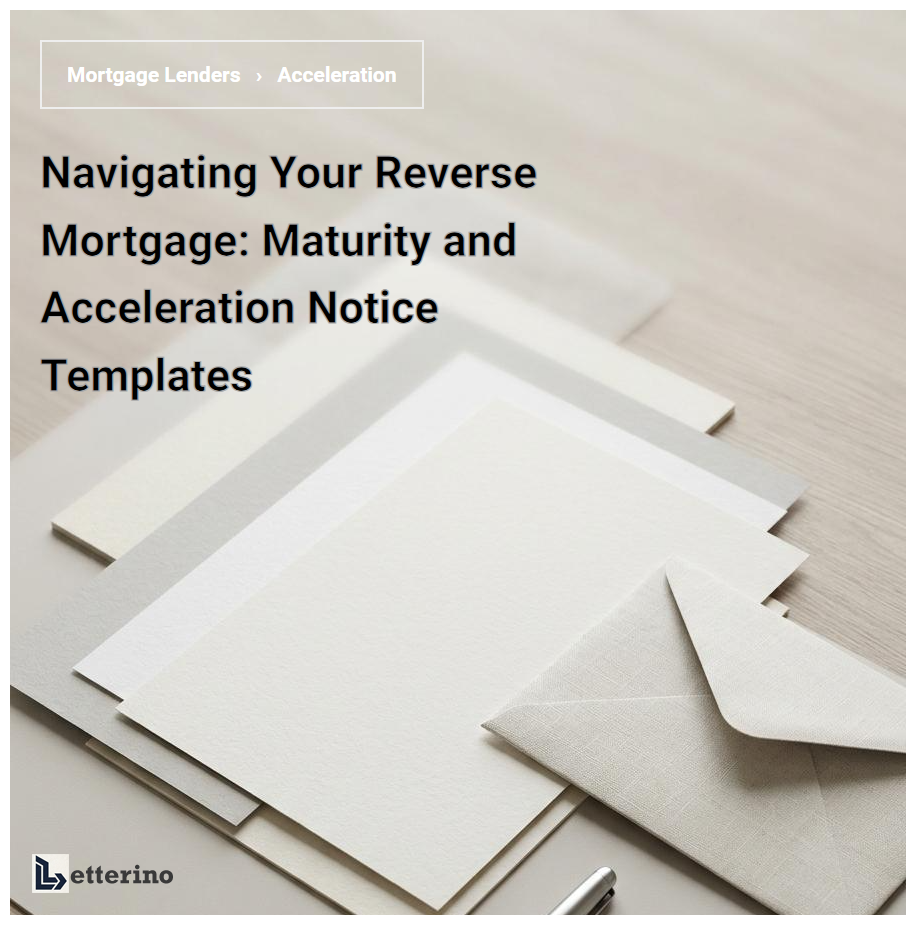 Navigating Your Reverse Mortgage: Maturity and Acceleration Notice Templates