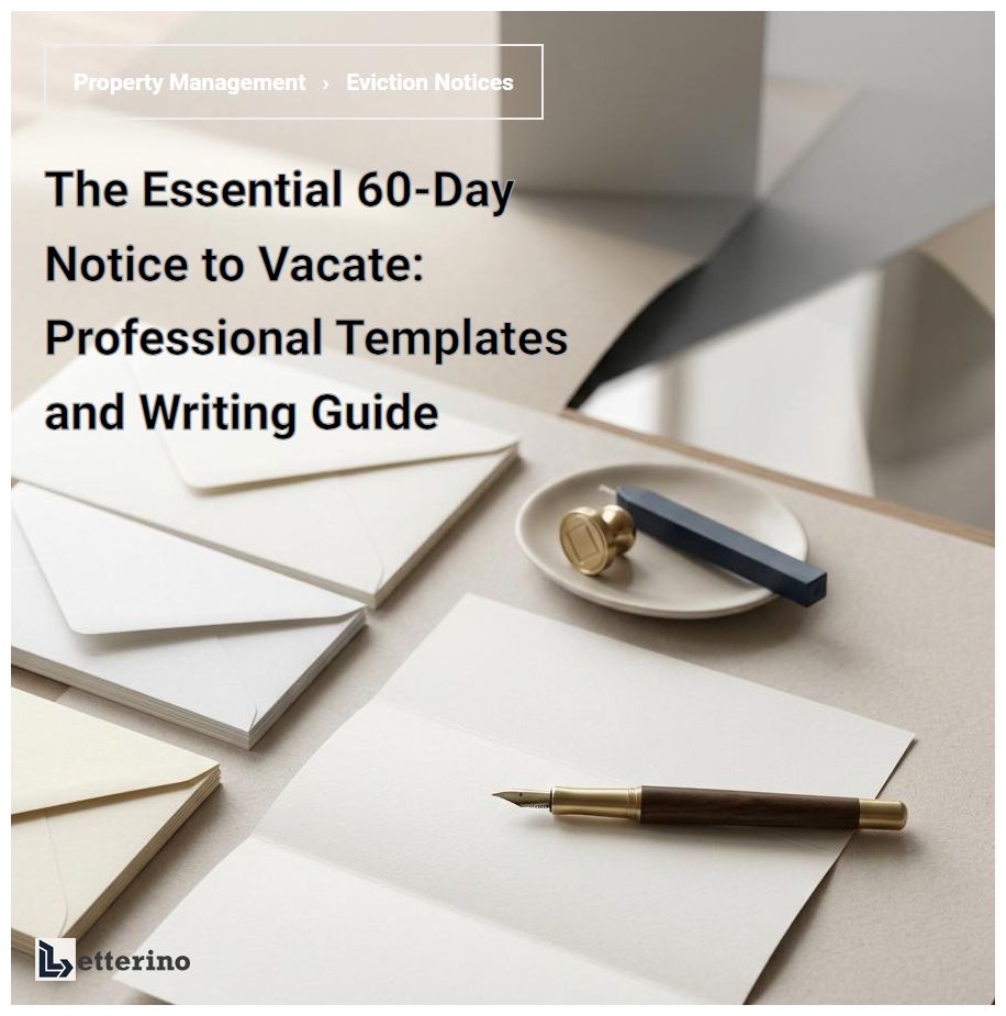 The Essential 60-Day Notice to Vacate: Professional Templates and Writing Guide