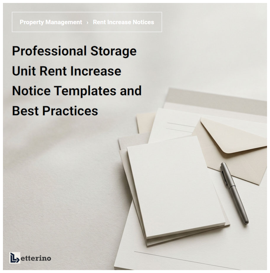 Professional Storage Unit Rent Increase Notice Templates and Best Practices