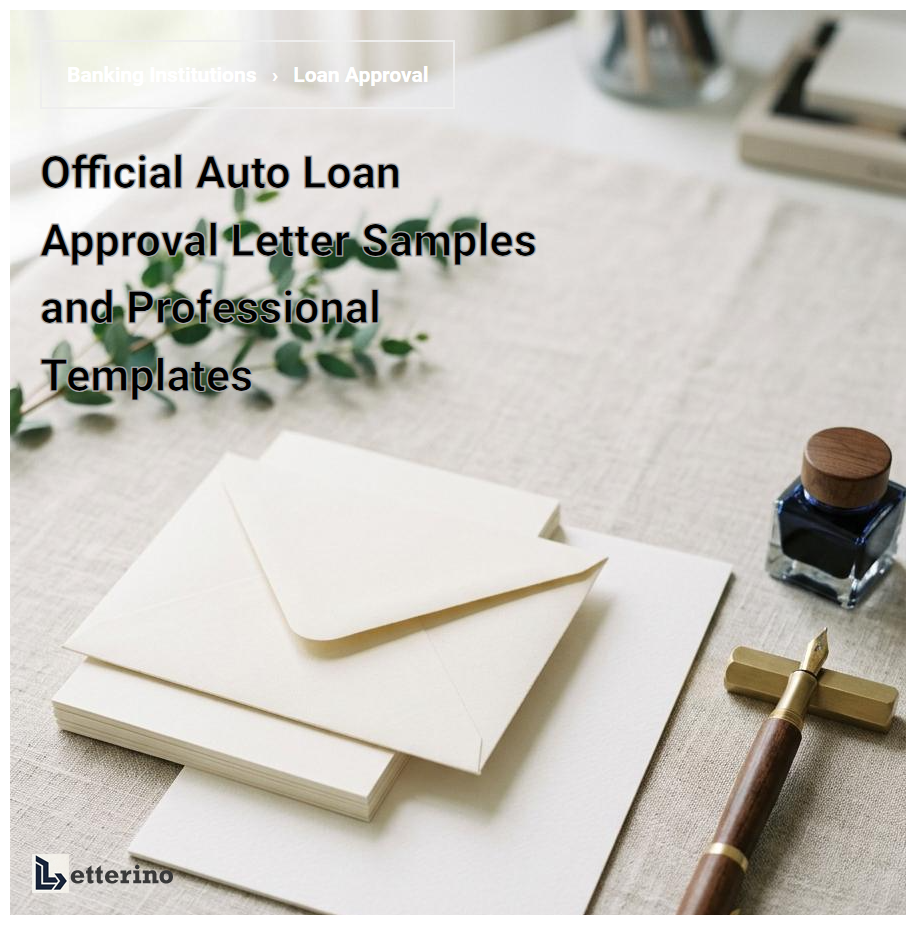 Official Auto Loan Approval Letter Samples and Professional Templates