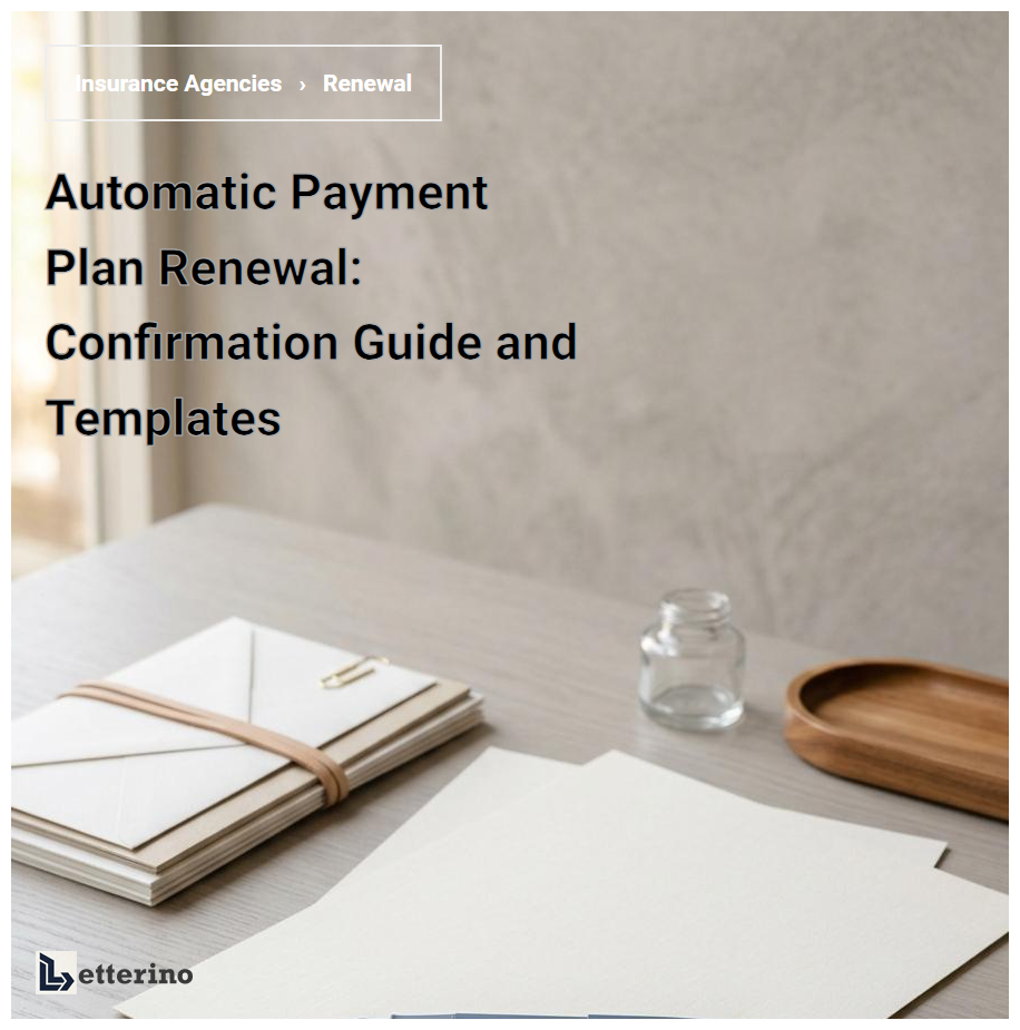 Automatic Payment Plan Renewal: Confirmation Guide and Templates