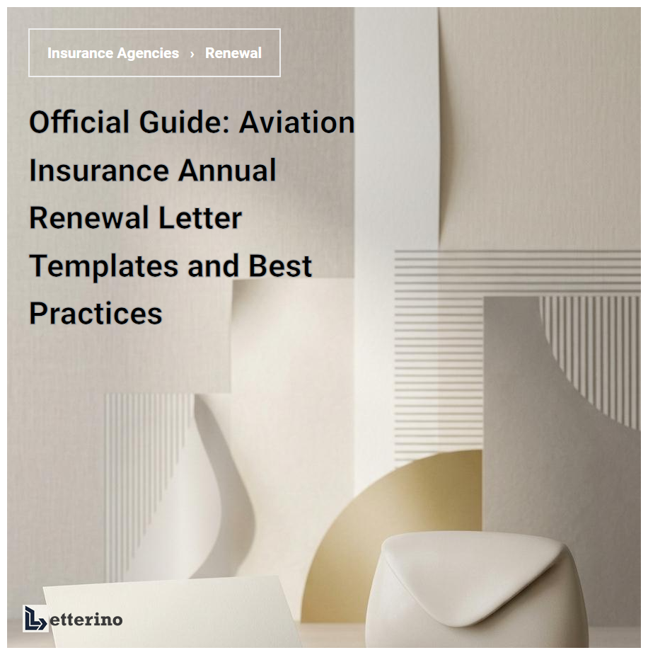 Official Guide: Aviation Insurance Annual Renewal Letter Templates and Best Practices