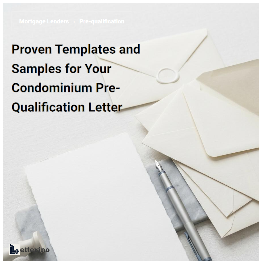 Proven Templates and Samples for Your Condominium Pre-Qualification Letter