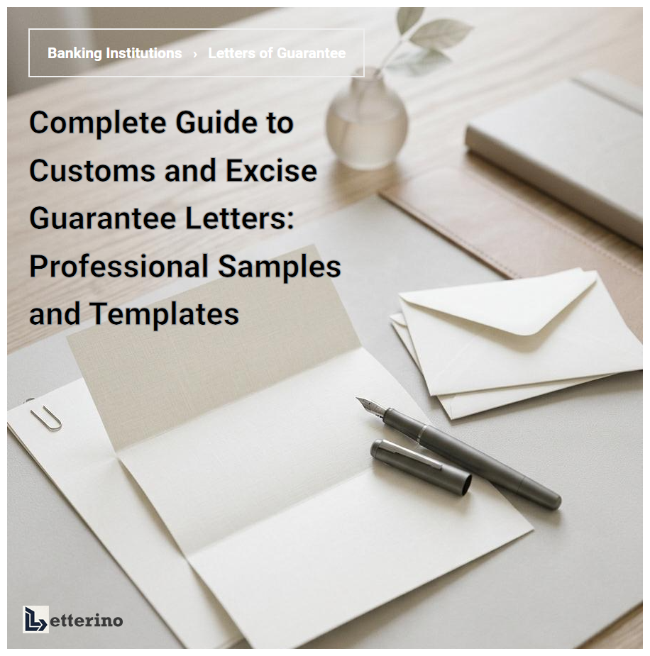 Complete Guide to Customs and Excise Guarantee Letters: Professional Samples and Templates