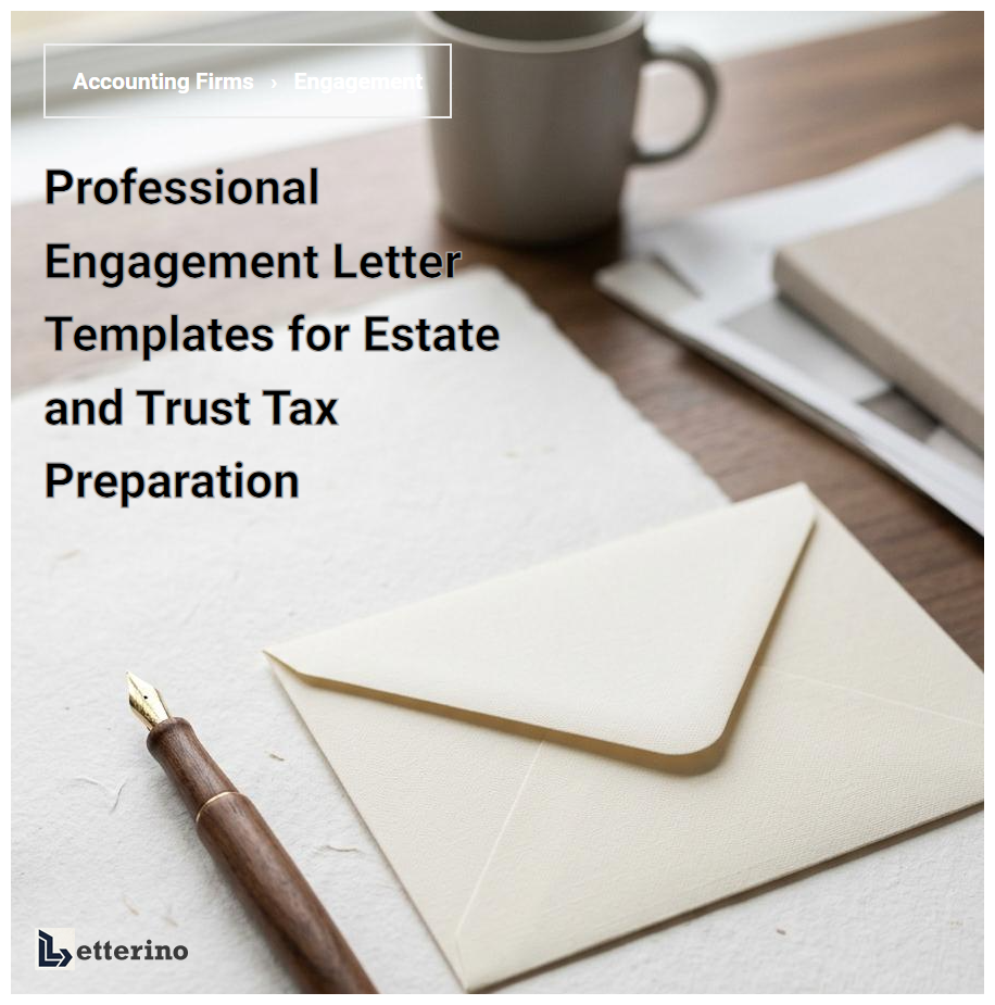 Professional Engagement Letter Templates for Estate and Trust Tax Preparation
