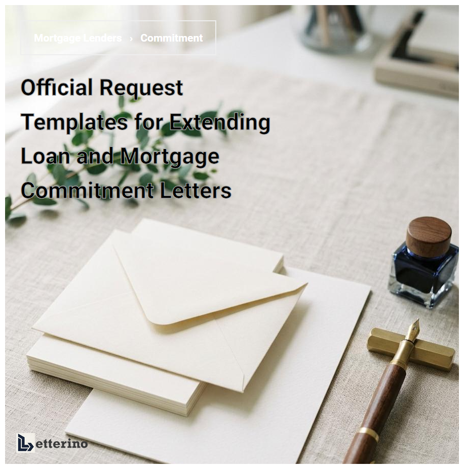 Official Request Templates for Extending Loan and Mortgage Commitment Letters