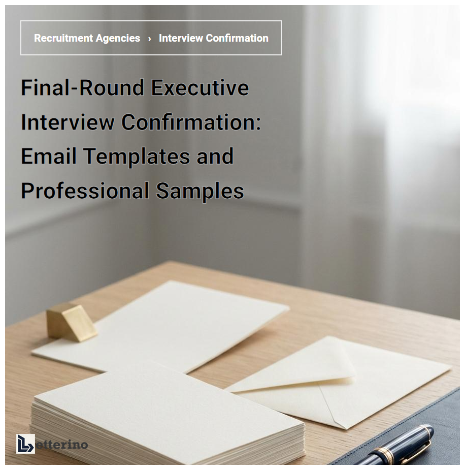 Final-Round Executive Interview Confirmation: Email Templates and Professional Samples