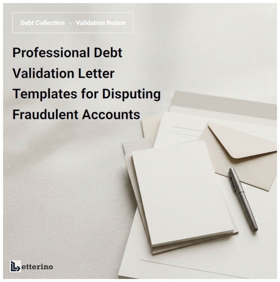 Professional Debt Validation Letter Templates for Disputing Fraudulent Accounts