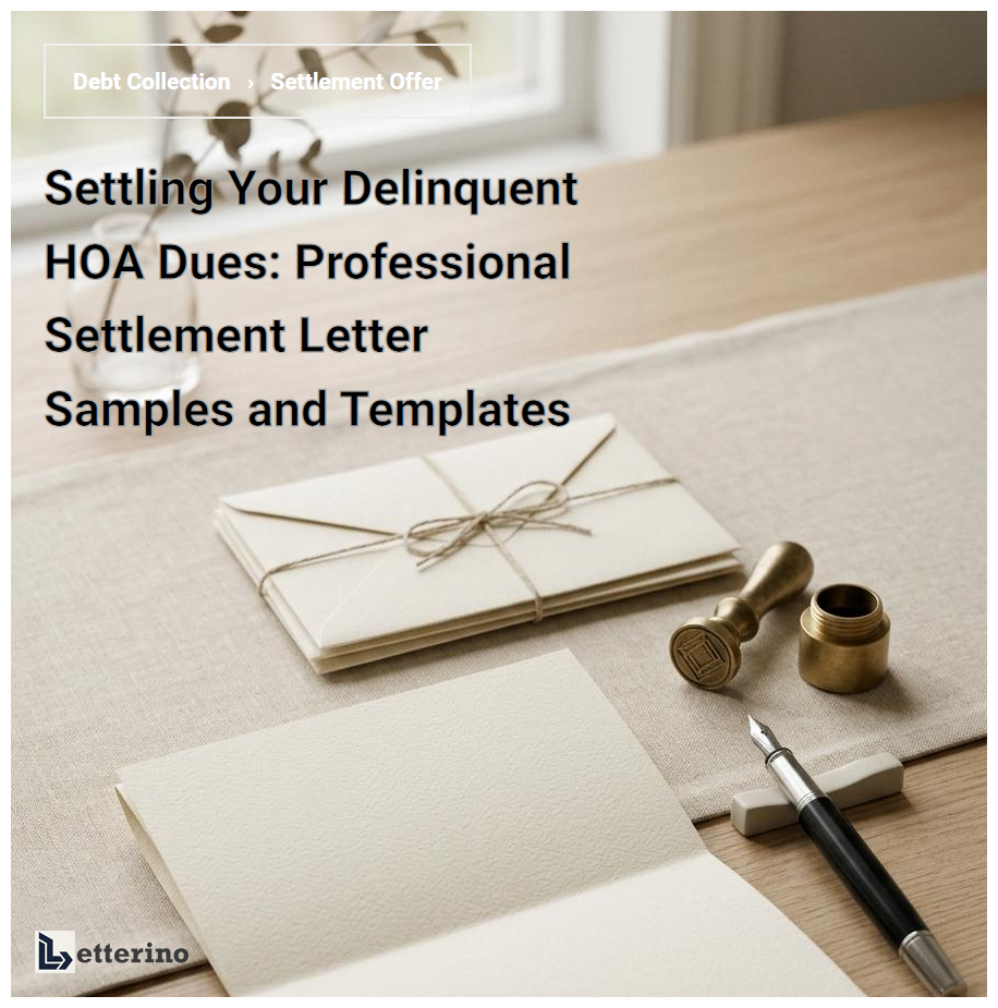 Settling Your Delinquent HOA Dues: Professional Settlement Letter Samples and Templates